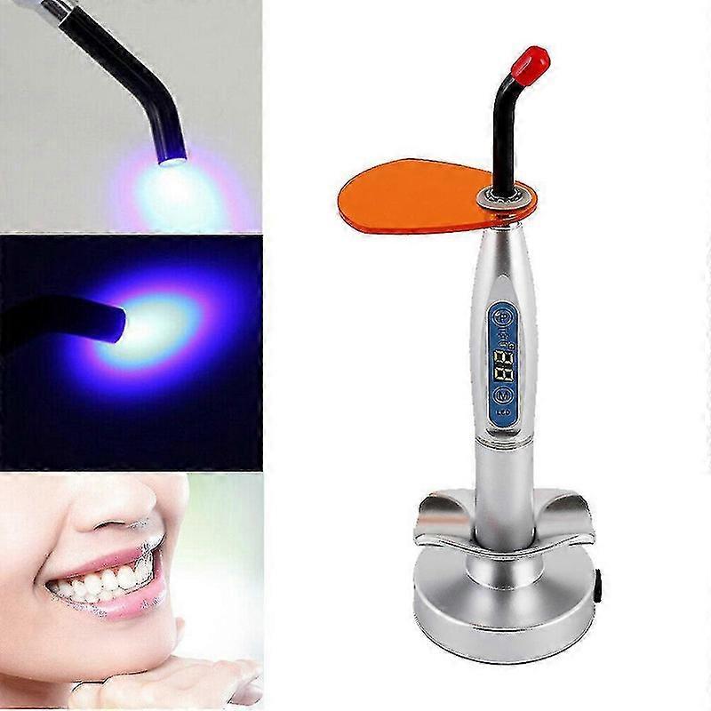 Dental Curing Light Wireless Led Dental Light Curing Lamp Cordless Adjustable--Silver