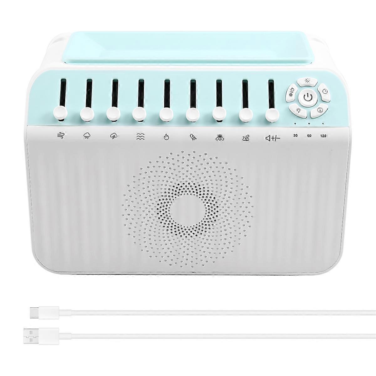 Portable Nature Sound Bluetooth Speaker White Noise Night Light Humidifier Machine HIFI Audio with 8 Ambient Sounds