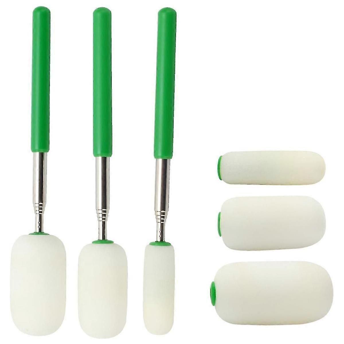 Telescoping Pottery Sponge Ceramic Shaping Tool,Telescoping Sponge Stick with Replacement Heads for