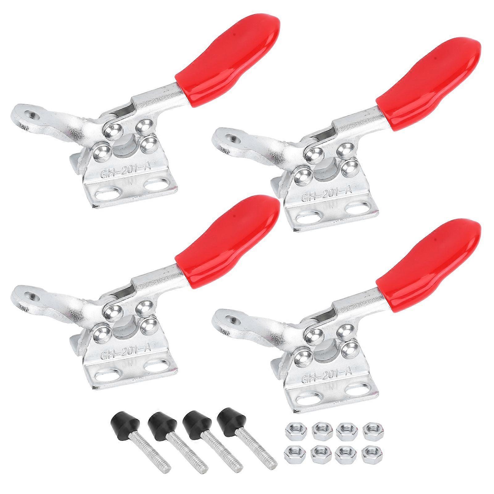 4Pcs Toggle Fixture Galvanized Iron Quick Release Compression Clamps Woodworking Tools