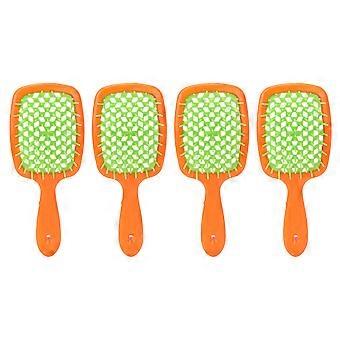 4pcs Vent Hair Professional Home Salon Scalp Massage Detangling Brush Styling Tool for Fast Blow Drying