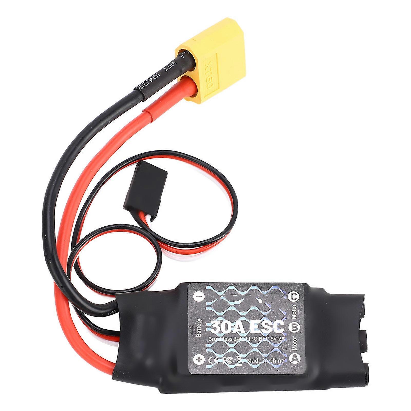 30A ESC Brushless Speed Controller with XT60 3.5mm Plugs for RC Fixed Wing Aircraft Quadcopter Helicopter