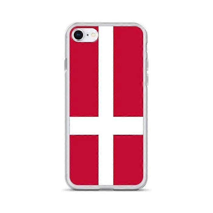 iPhone Case - PIXELFORMA - iPhone 8 - Denmark Flag - Soft Silicone - Full Protection