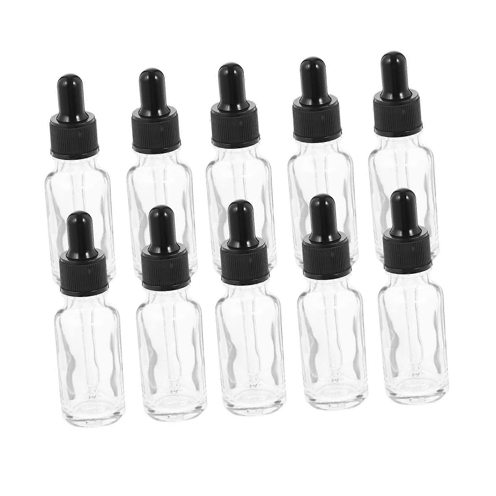Small Dropper Bottle for Essential Oil 10pcs 20ml Refillable Glass Bottle