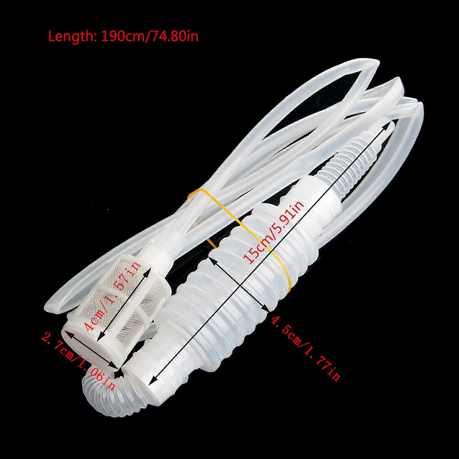 Wine Syphon Tube 1.8 Enzyme Extracting Bottle Processing Practical Equipment Supply for Drine Beverage Brew Handmade  White