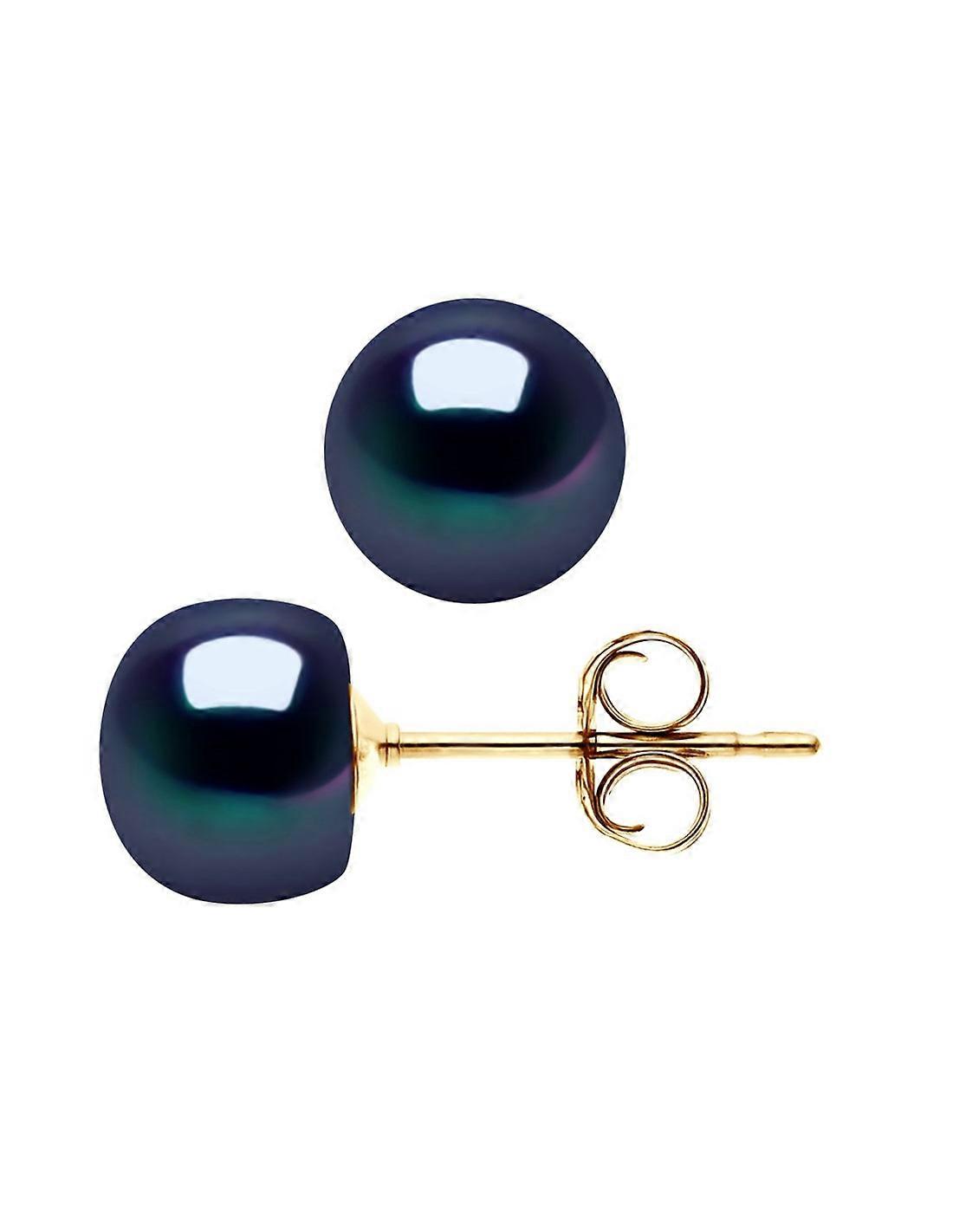 Náušnice - 8-9 mm - černé - AUDREY