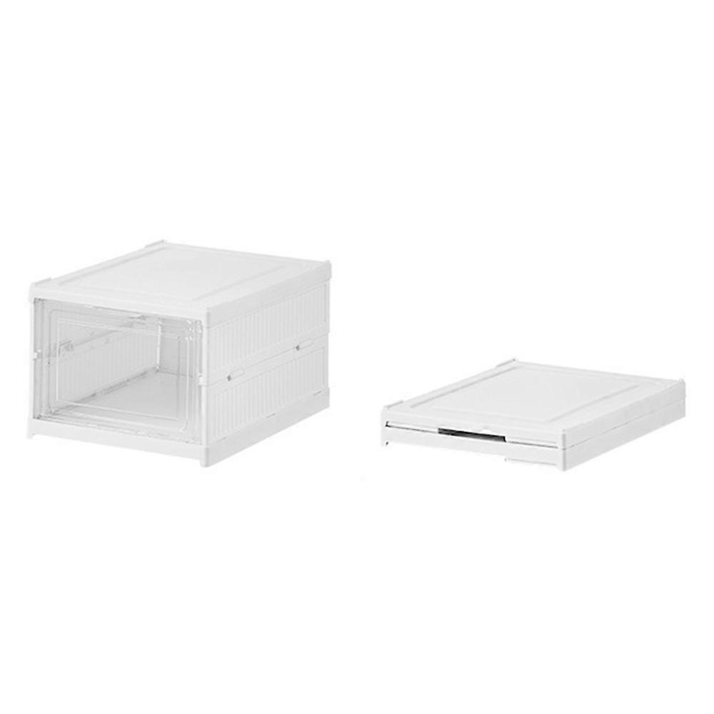 TKdaddy Storage Boxes 1 Layer No Installation Foldable Shoe Box Transparent Door Plastic Stackable Storage Container