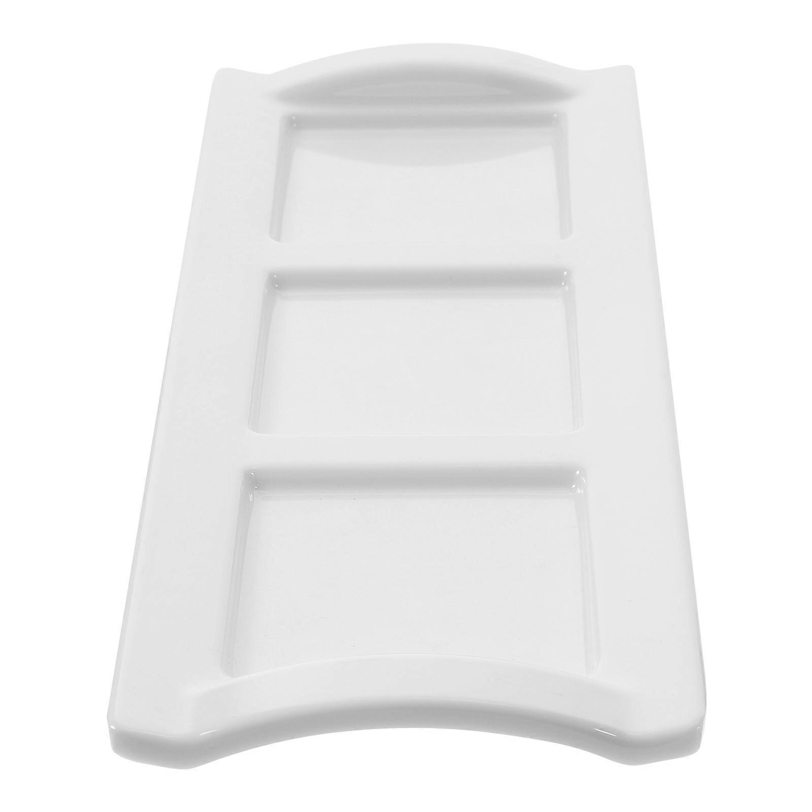 Sauce sipping divided dish combining functionality and decorative appeal