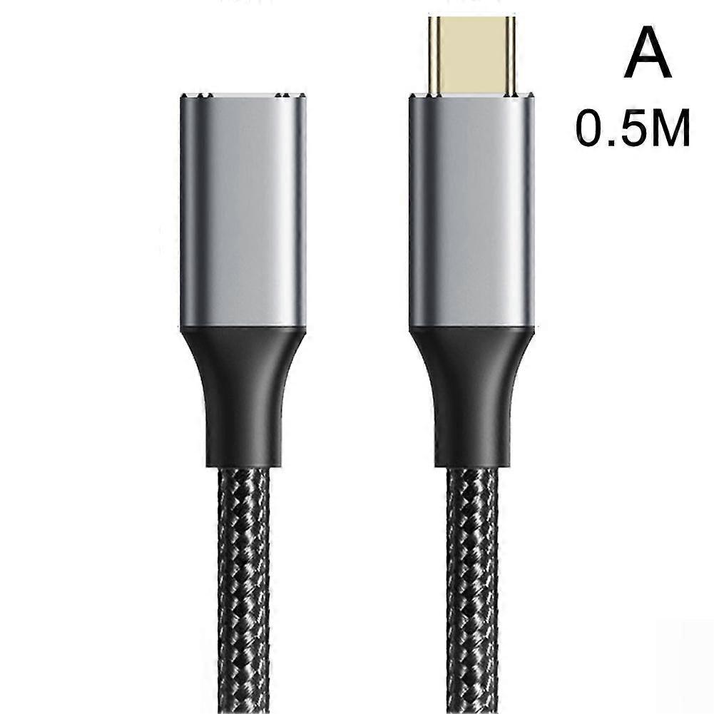 USB 3.1 Type C Extension Cable 10Gbps Full Duplex Double Shielded Nylon Braided Durable For Fast Data Transfer