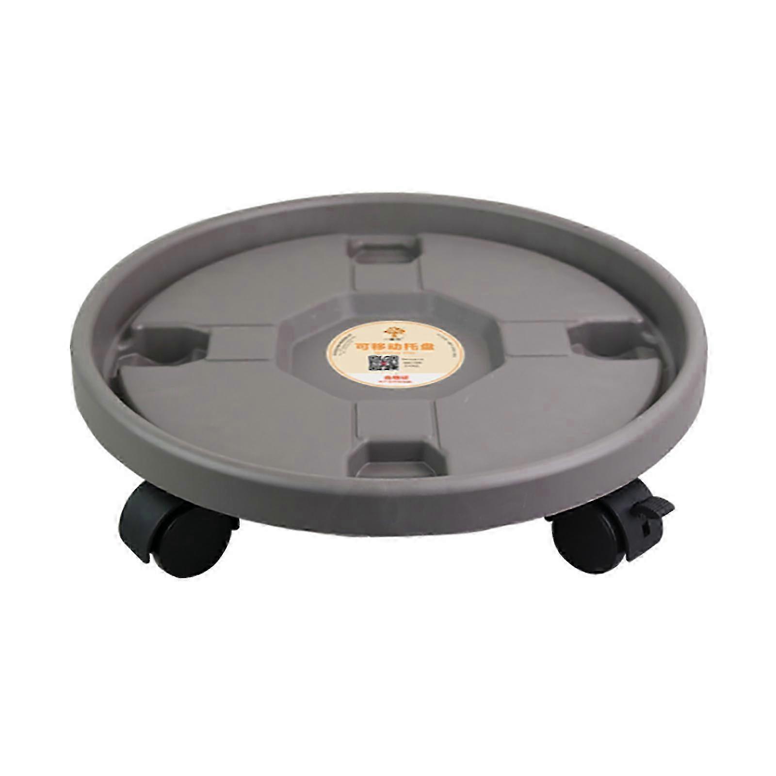 Plastic Moving Tray with Universal Wheels for Thick Round Vases and Pot Holders