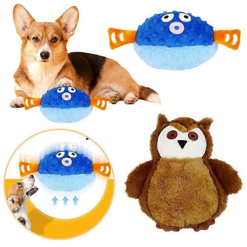 USB Rechargeable Dog Cat Toy Bouncing Rolling Squeaky Plush Toy Chew Toy 2025
