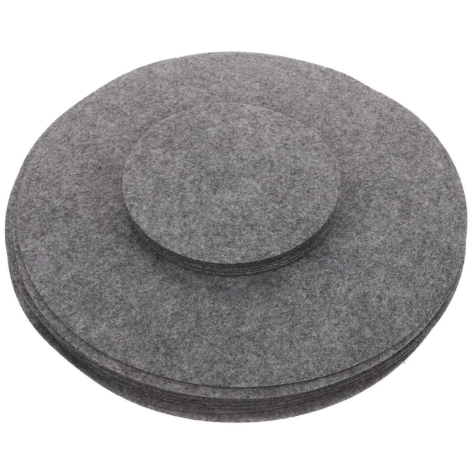 Plate Protector Pads 30Pcs Grey Felt Cookware Protectors for Dish Scratch Proof