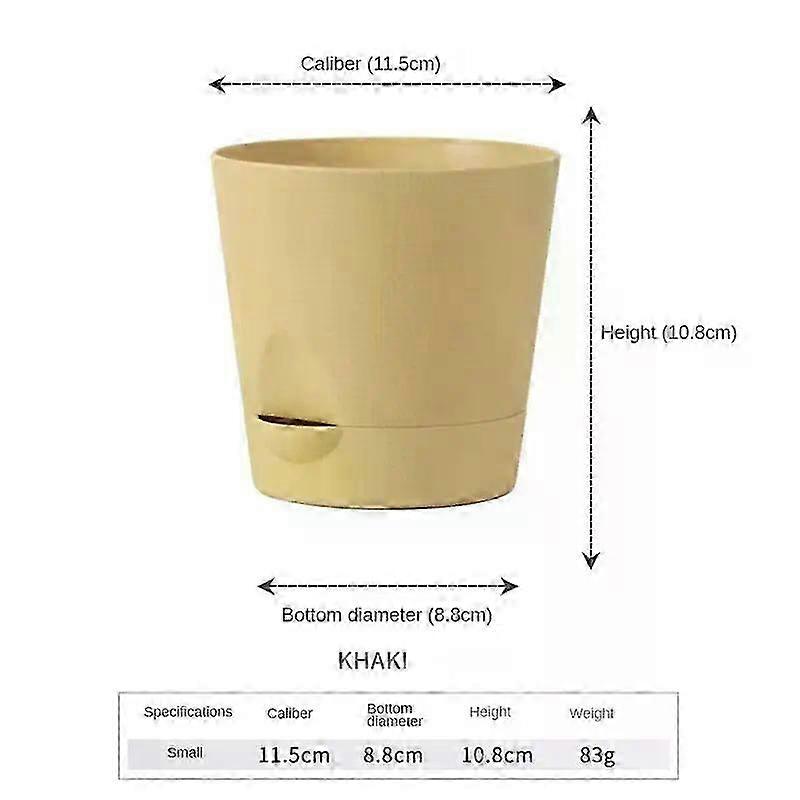 Round Plastic Planting Flower Pot Table Top Self-absorbing Water Succulent Asparagus Mini Breathable Lazy Breathable Planters 2025