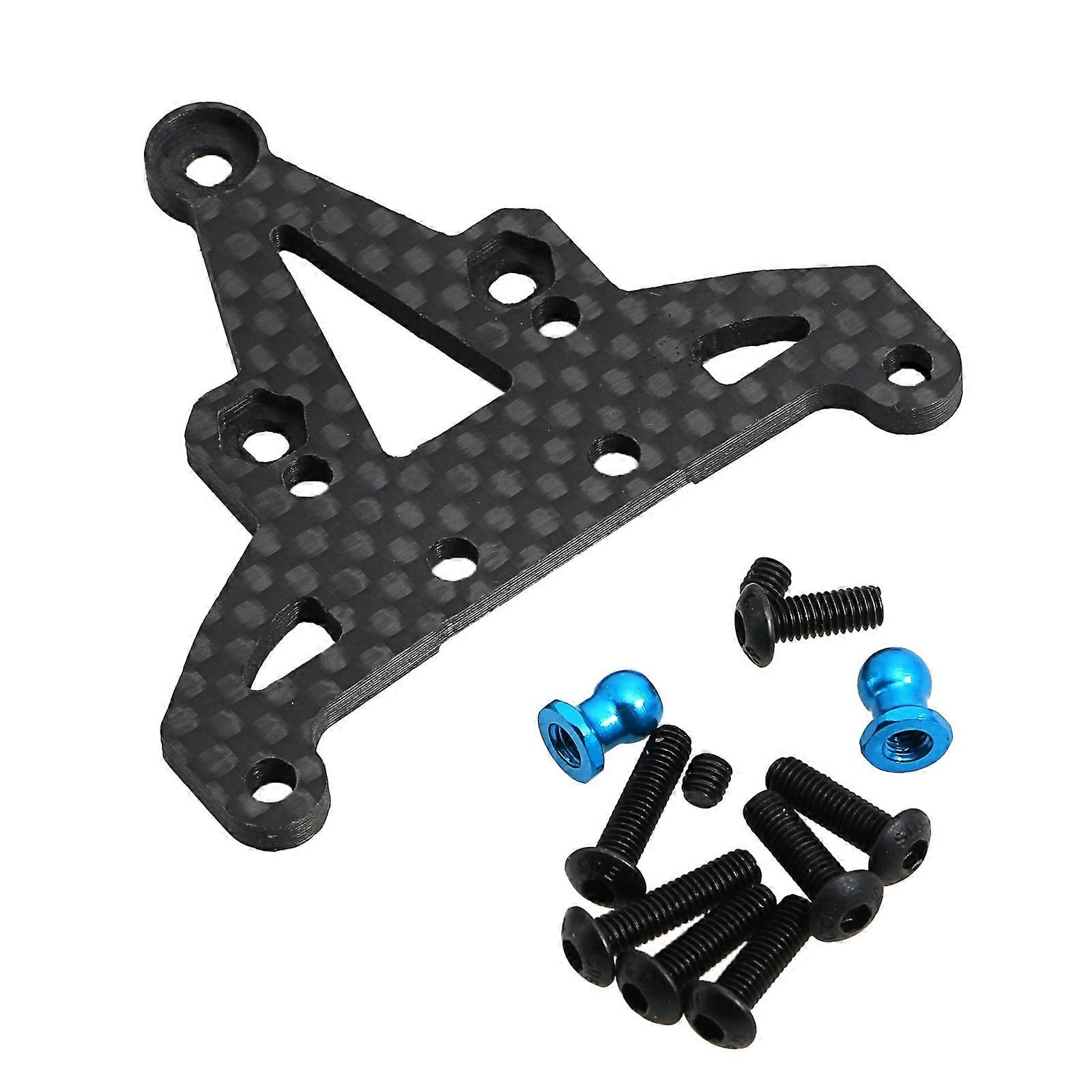 Front Gearbox Mount Set, Carbon Fiber Front Gearbox Fixing Frame Kit Replacement for Tamiya XV01 XV-01 1/10 Remote Control Car Accessories
