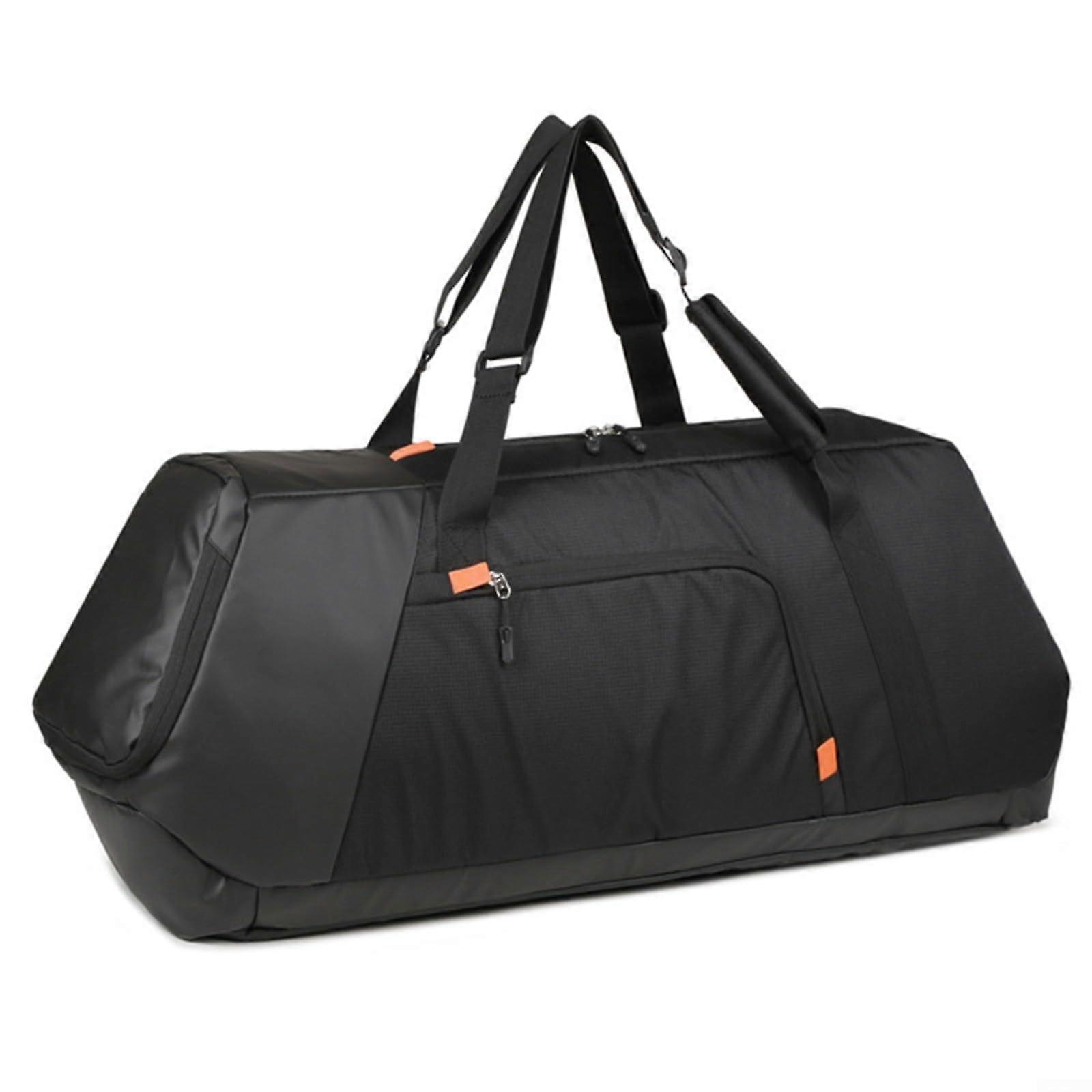 Water Resistant Badminton Bag With Shoe Compartment, Adjustable Straps, Multiple Pockets, 80 x 30 x 20 cm, Black
