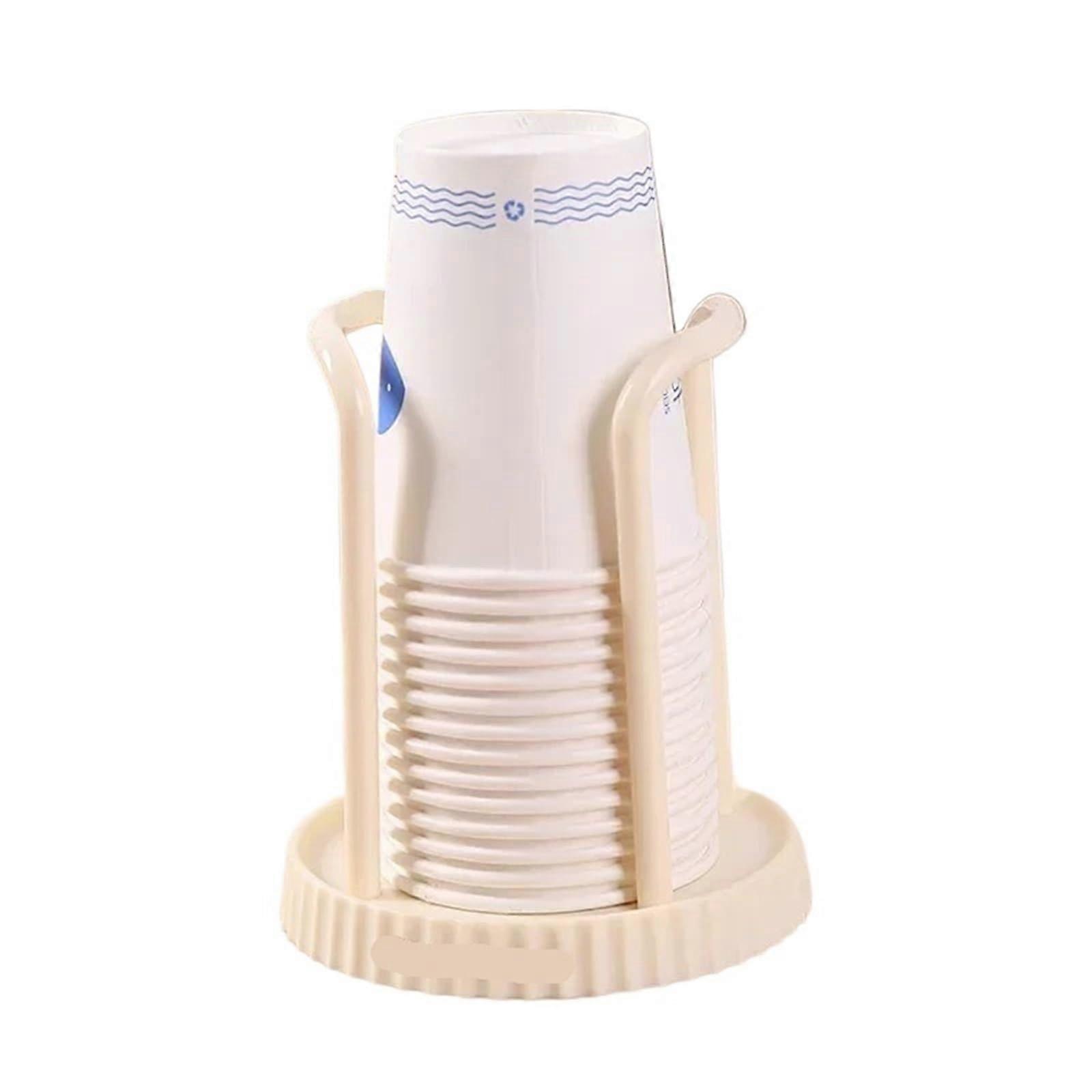 Paper Cup Holder 4-Piece, Desktop Cup Storage Rack White, Multifunctional Kitchen Organizer for Disposable Cups