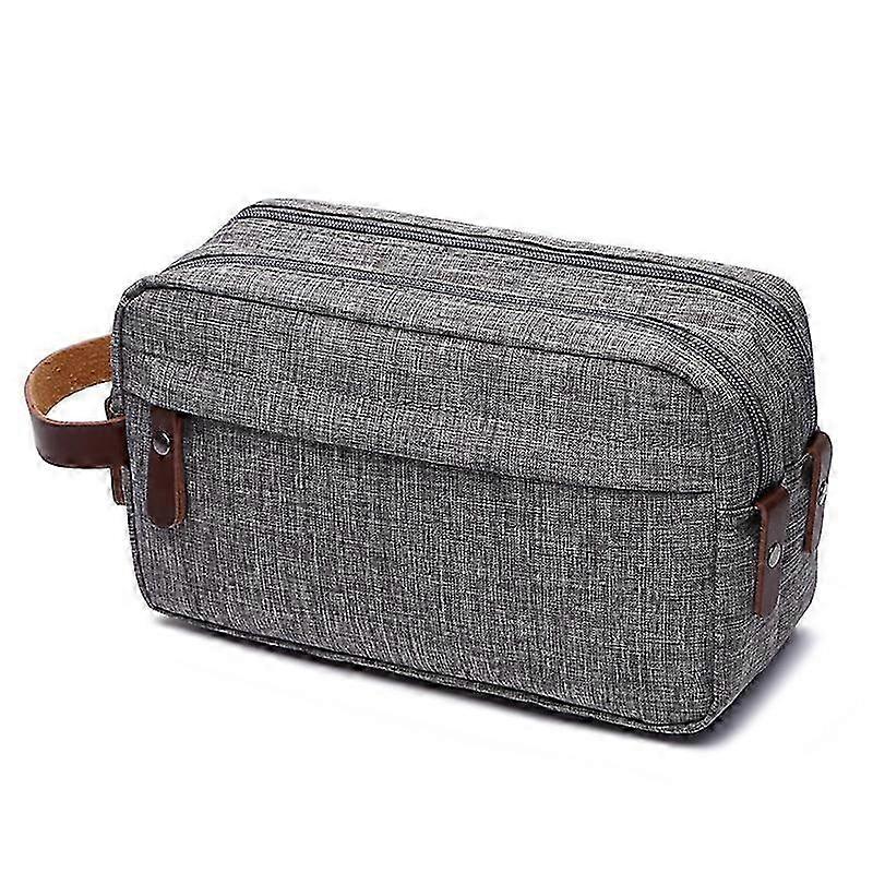 Cosmetic Organiser Bag for Gym with Compartment & Carry Handle, Stylish Grey Toiletry Storage Solution