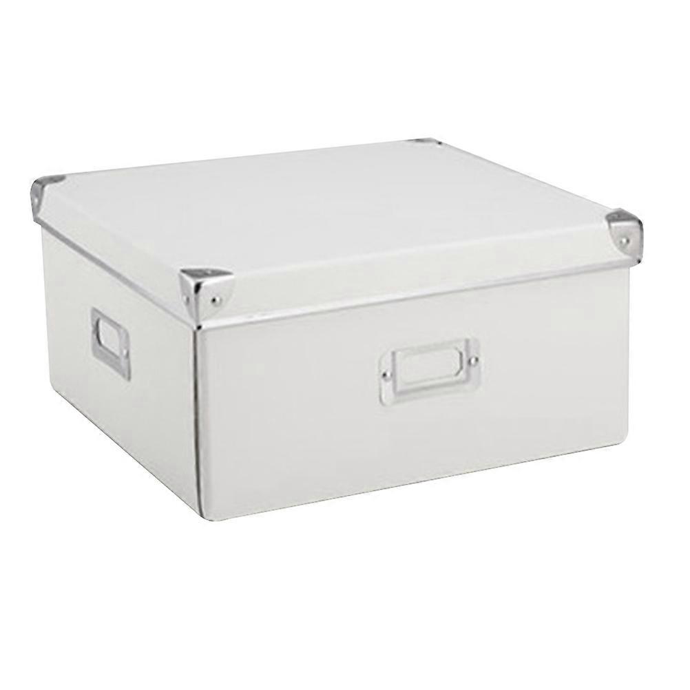 Portable Storage Case Foldable Box Household Dust-Proof White 26x13x10cm 1Set