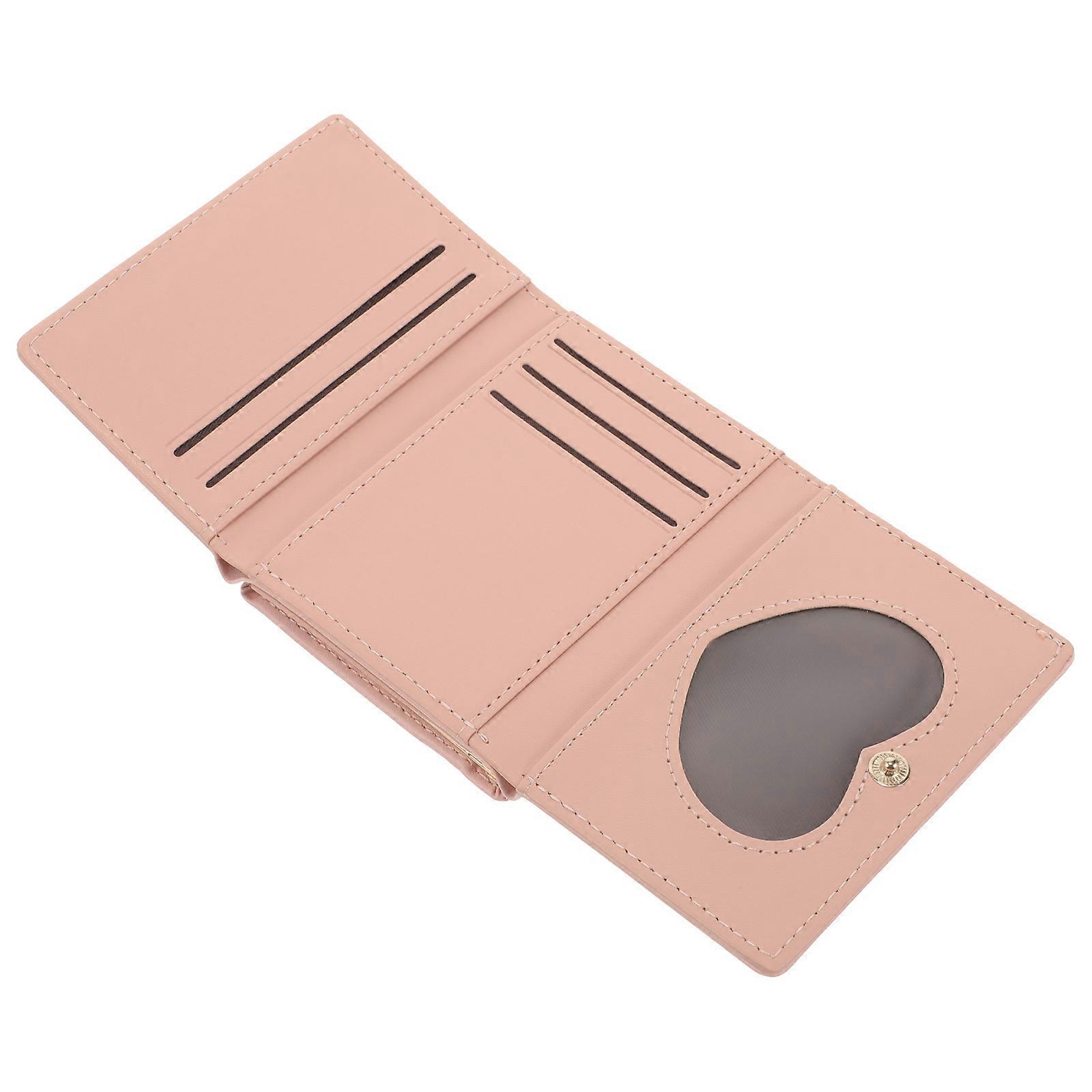 Small Women Wallet Cute Wallet Clasp Closure Pink Traveling Card Storage 22.50X8.50X1.50CM 1Pcs