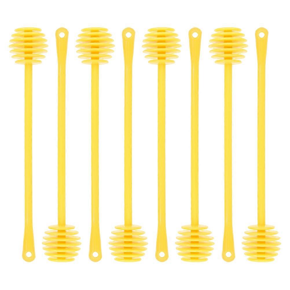 Honey Dispensing Dipper Reusable Plastic Honey Dipper Sticks Ergonomic Design Culinary Needs 17.30X2.50X2.50cm Stirring 8Pcs