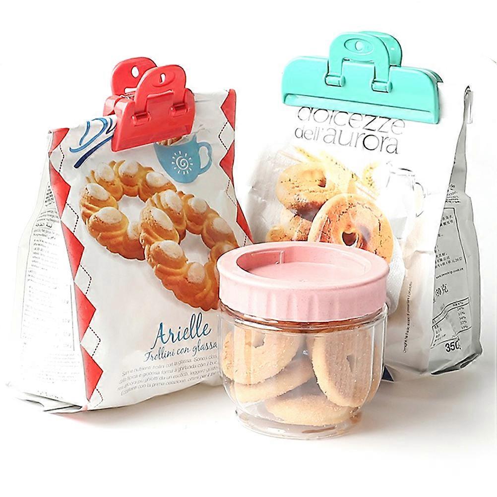 Grain Container Plastic Sealed Can For Pantry Storage Fresh Keeping Insect Proof Pink 9.5x9.5x10cm 1Set
