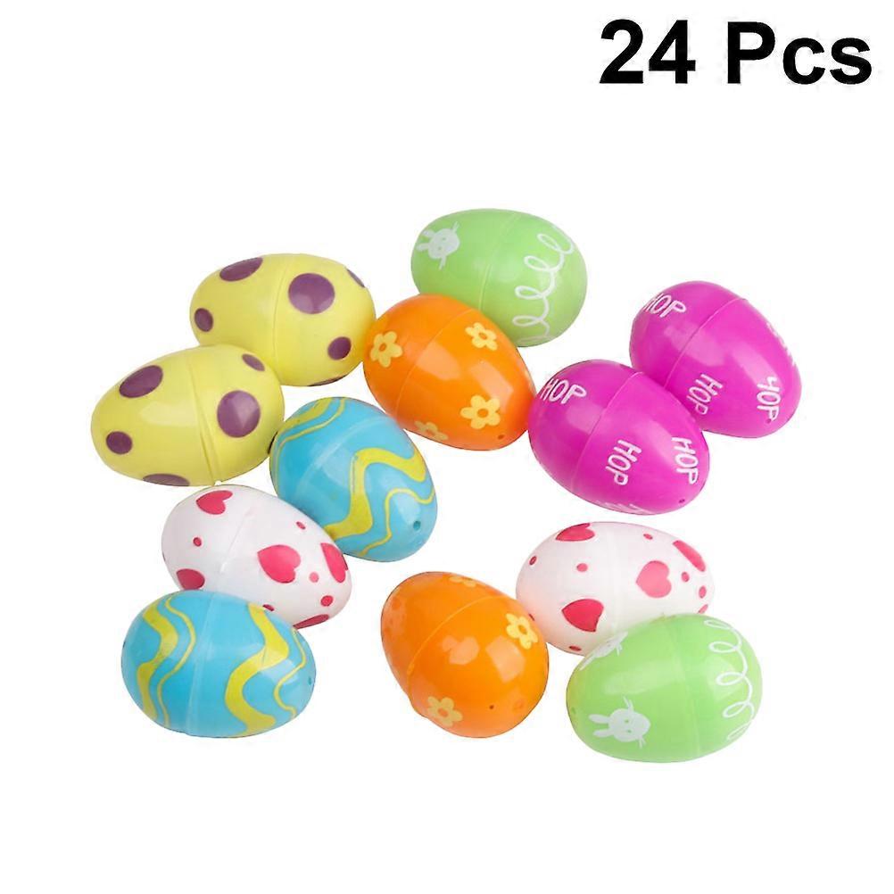 Toy Eggs Easter Egg Toy Easter Party Assorted Color 6X4.5X4.5cm Interactive Toy of 24Pcs