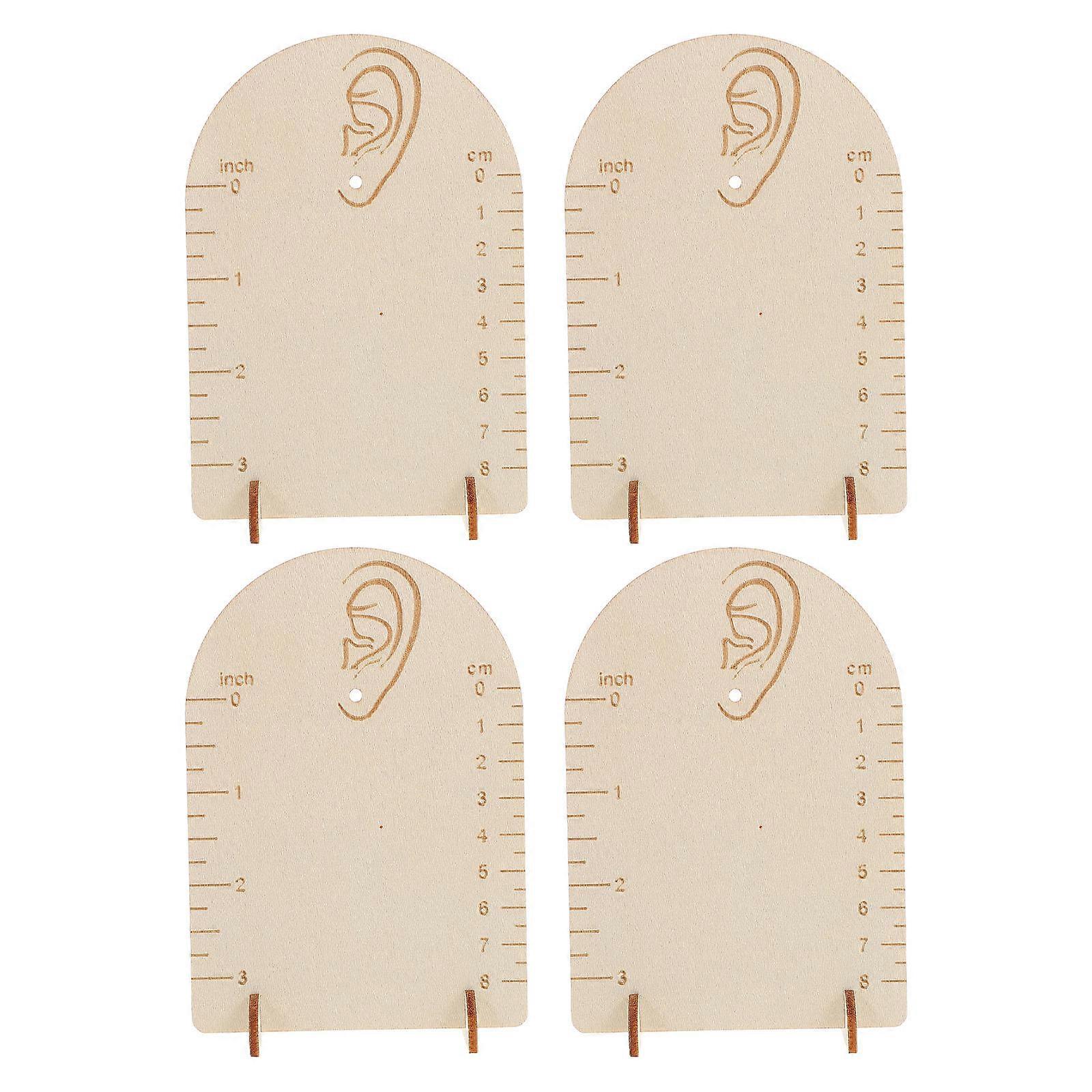 Wooden Earring Display Stand Arch Diy Adjustable Assembly For Home Decor Khaki 4Set
