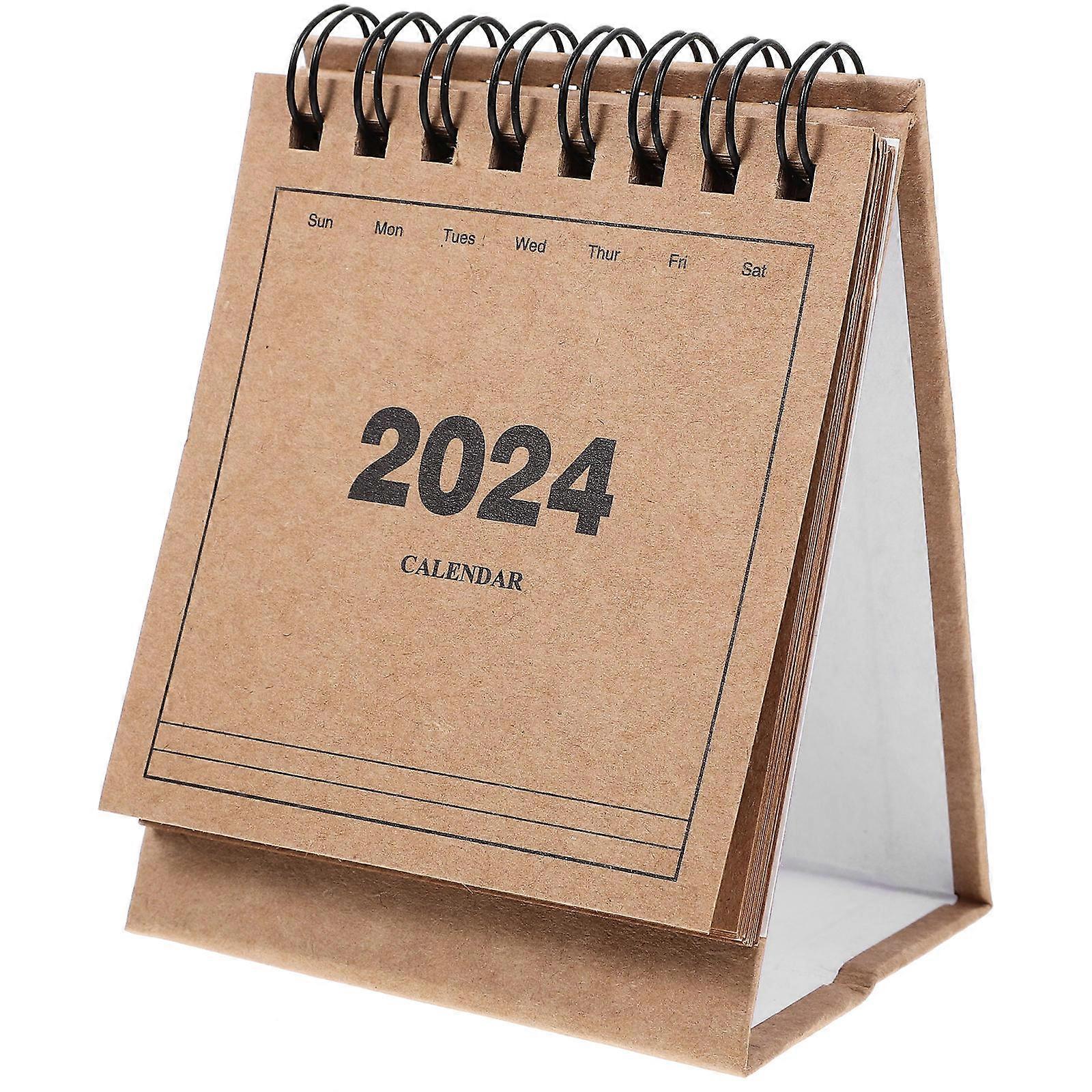 Office Mini Calendar Decorative Desk Ornament 10.5X7.6X6CM Note-taking 1Set