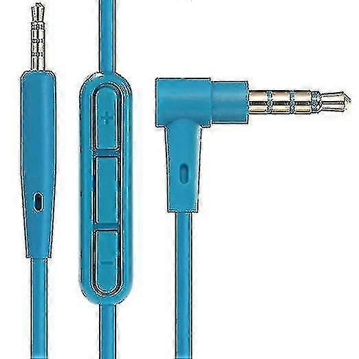 Replacement Audio Cable Cord For Bose Quietcomfort Qc25 Qc35 Headphones With In Line Mic Volume Control-YUHAO(blue)