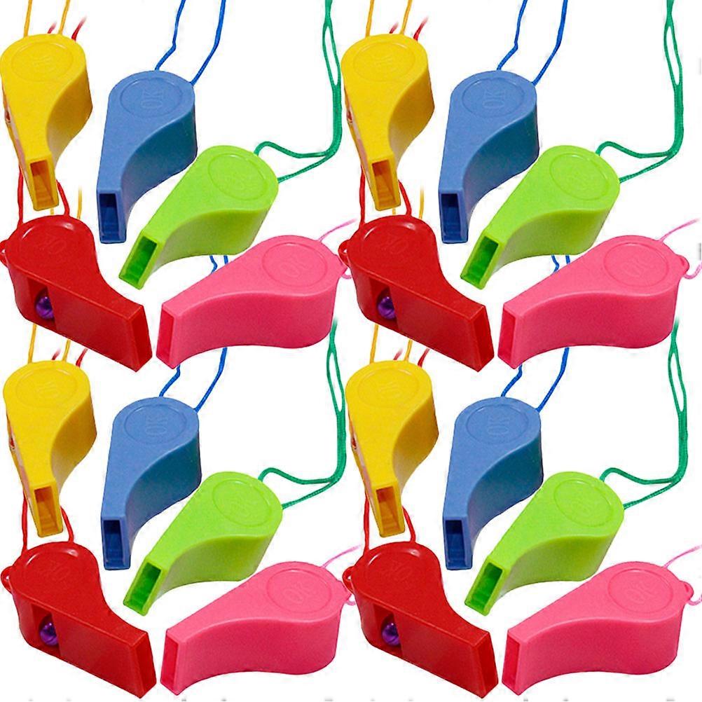 48pcs Plastic Whistles for Sports Referees, Party Favors, Cheering Events, Loud Sound, Great for Adults, Gym, School, and Festivals