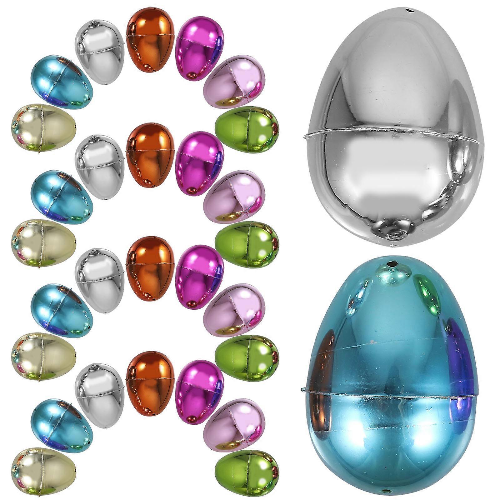 Easter Eggs Diy Fillable Garden Decoration Assorted Color 6.50X4.00X4.00cm 30Pcs