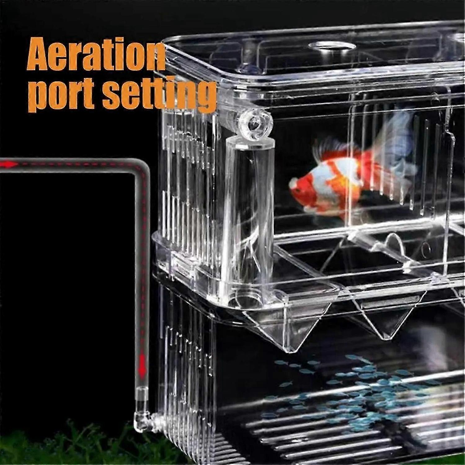 Fish Breeding Box Double-Layer Acrylic Breeding Tank Isolation Box Transparent Detachable Hatching B