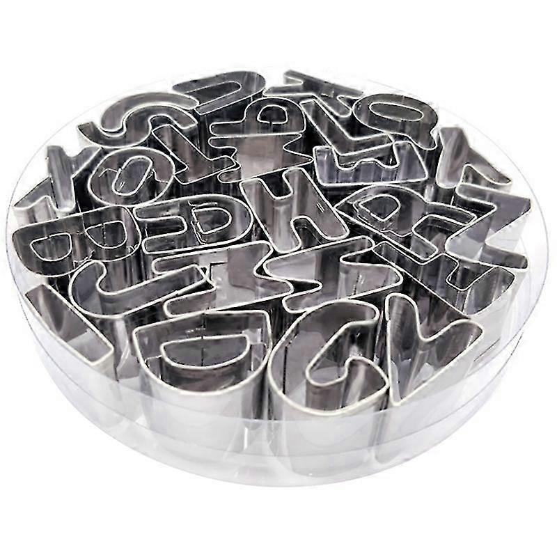 Stainless Steel Alphabet and Number Cookie Cutters Set for Cake Decorating