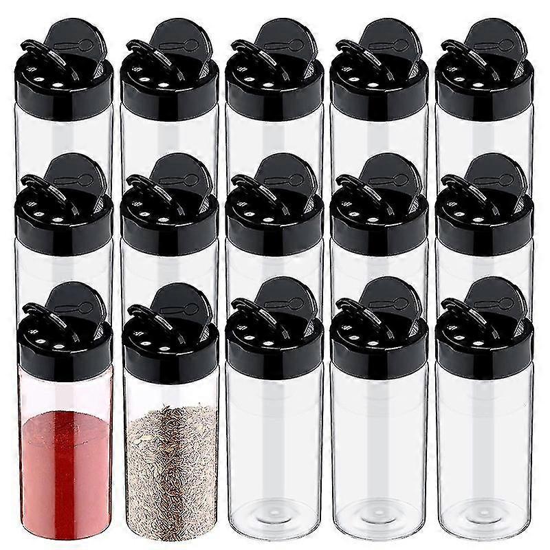 Clear Plastic Spice Jar with Shaker Lids for Storing Seasoning Powders in the Kitchen