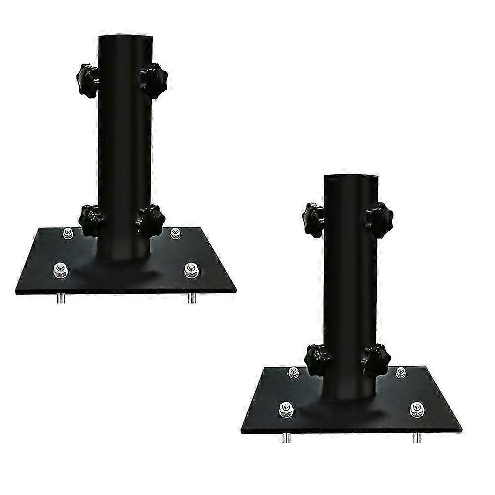 2Pcs Patio Umbrella Stand Multifunctional, Lawn Design with Ground Spike Fixing, Easy to Carry Outdoor Umbrella Base