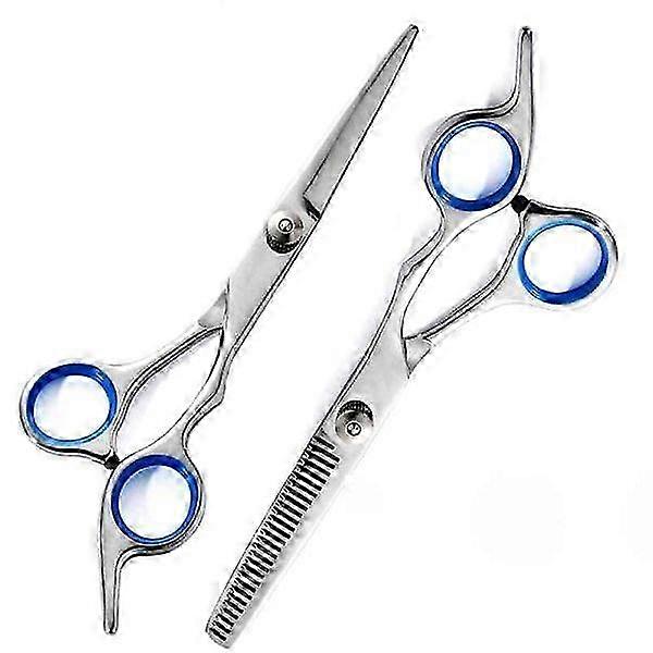 Hairdressing Scissors + Thinning Scissors - Premium Blue