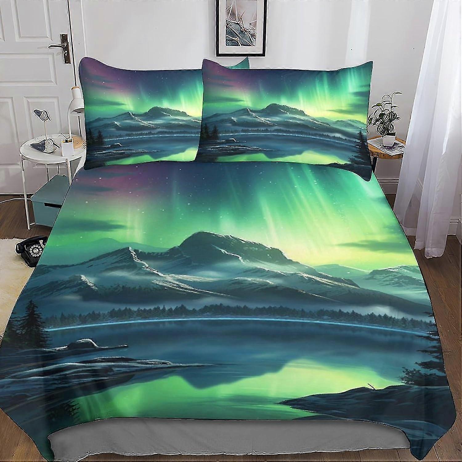 3D-tryck påslakan set med dold dragkedja, mikrofiber polyester dröm täcke täcke överdrag för tonåring