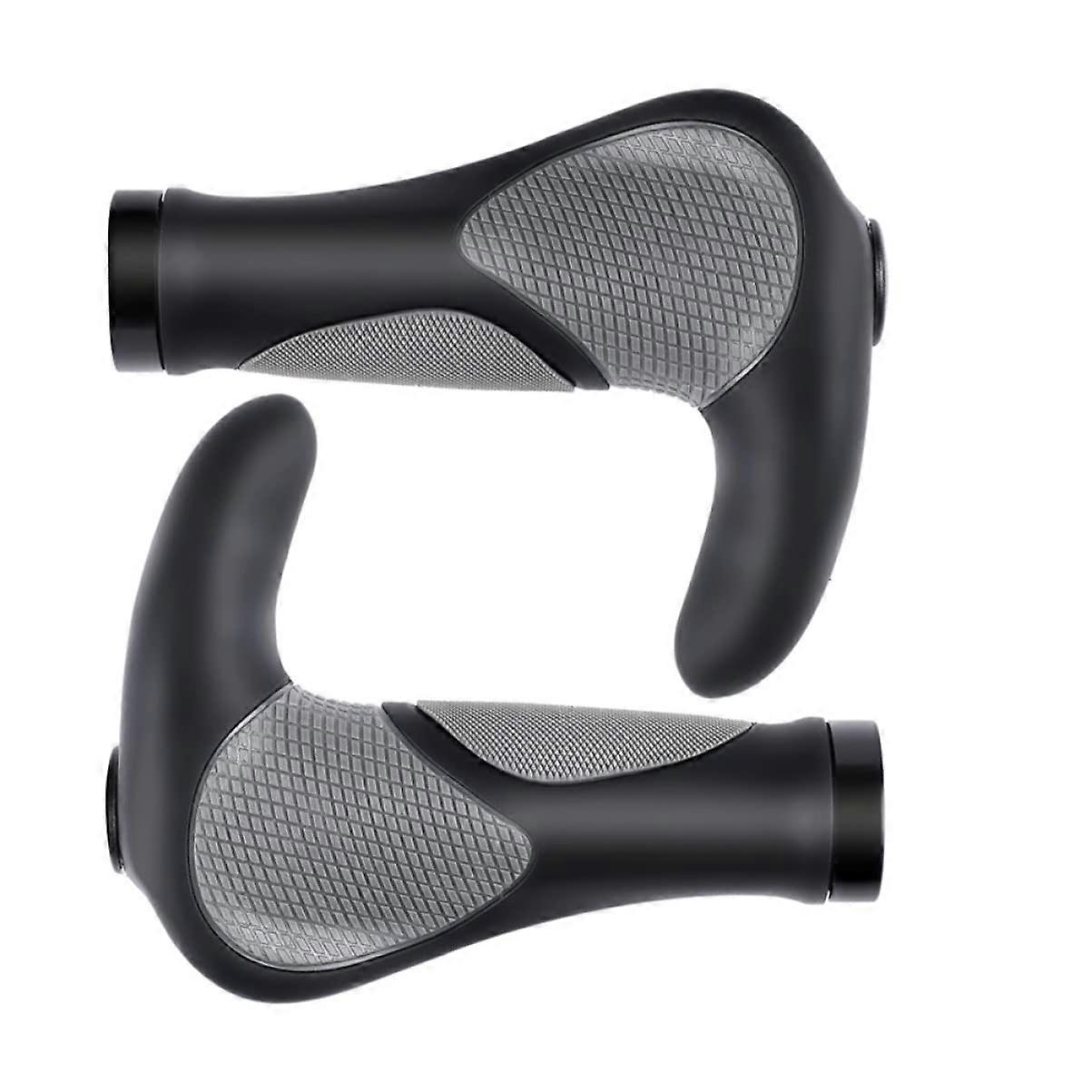Slip-On Grip Cover For Bicycle Handlebar Grips - Rubber Black Sleeve, 1 Pair