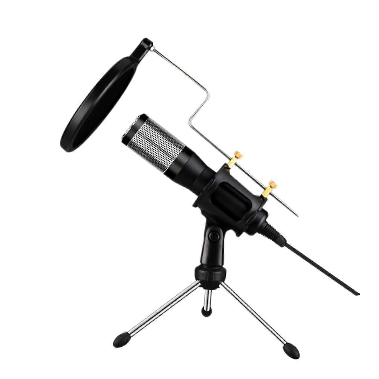 USB Microphone with Plug and Play Function, Ultra Long Range, Black Color, Windows Compatible for Video Conferencing and Podcasting