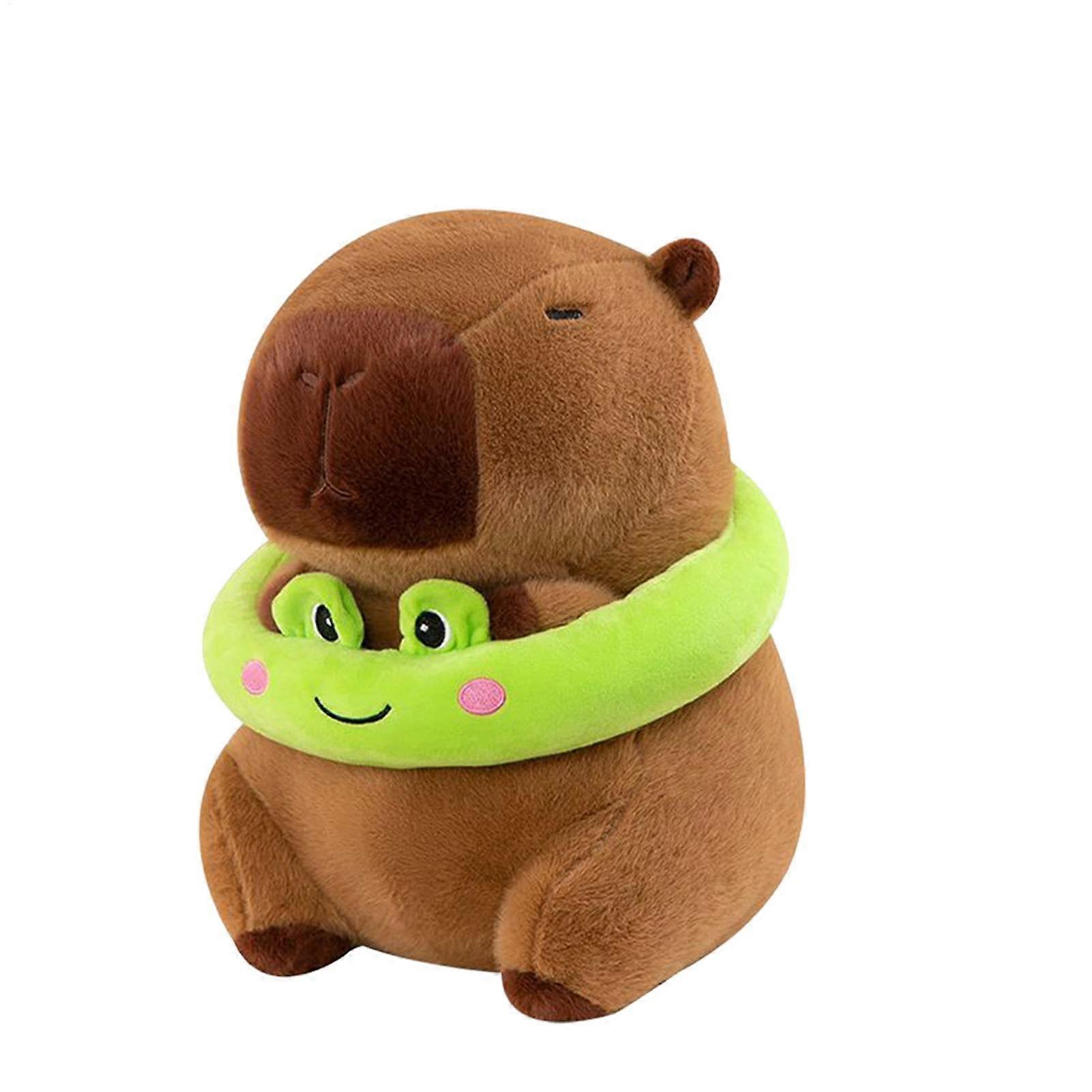 Capybara Plush Doll, Stuffed Toy, Soft and Comfortable, 33 cm, Dark Brown