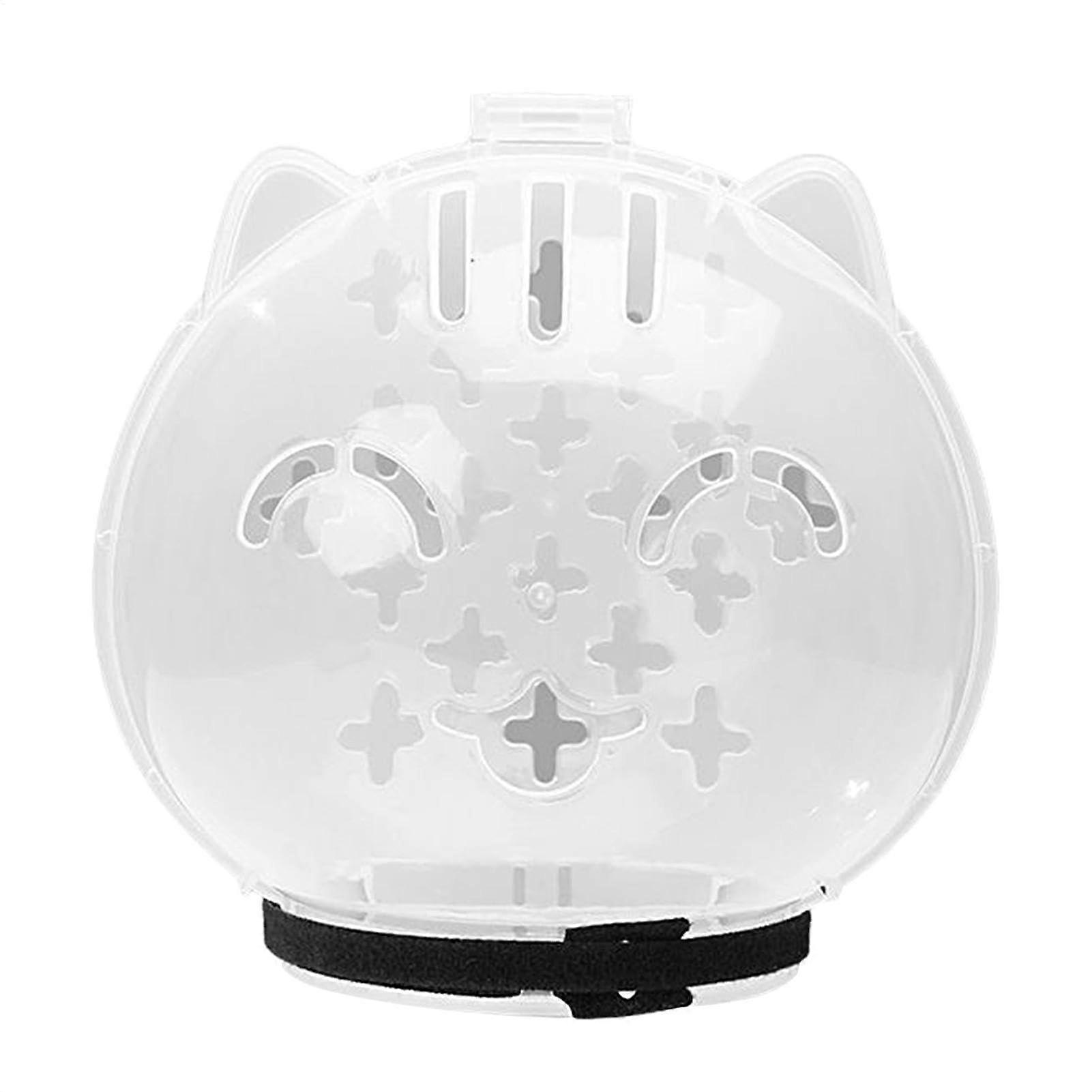 Adjustable cat helmet with transparent muzzle to prevent biting