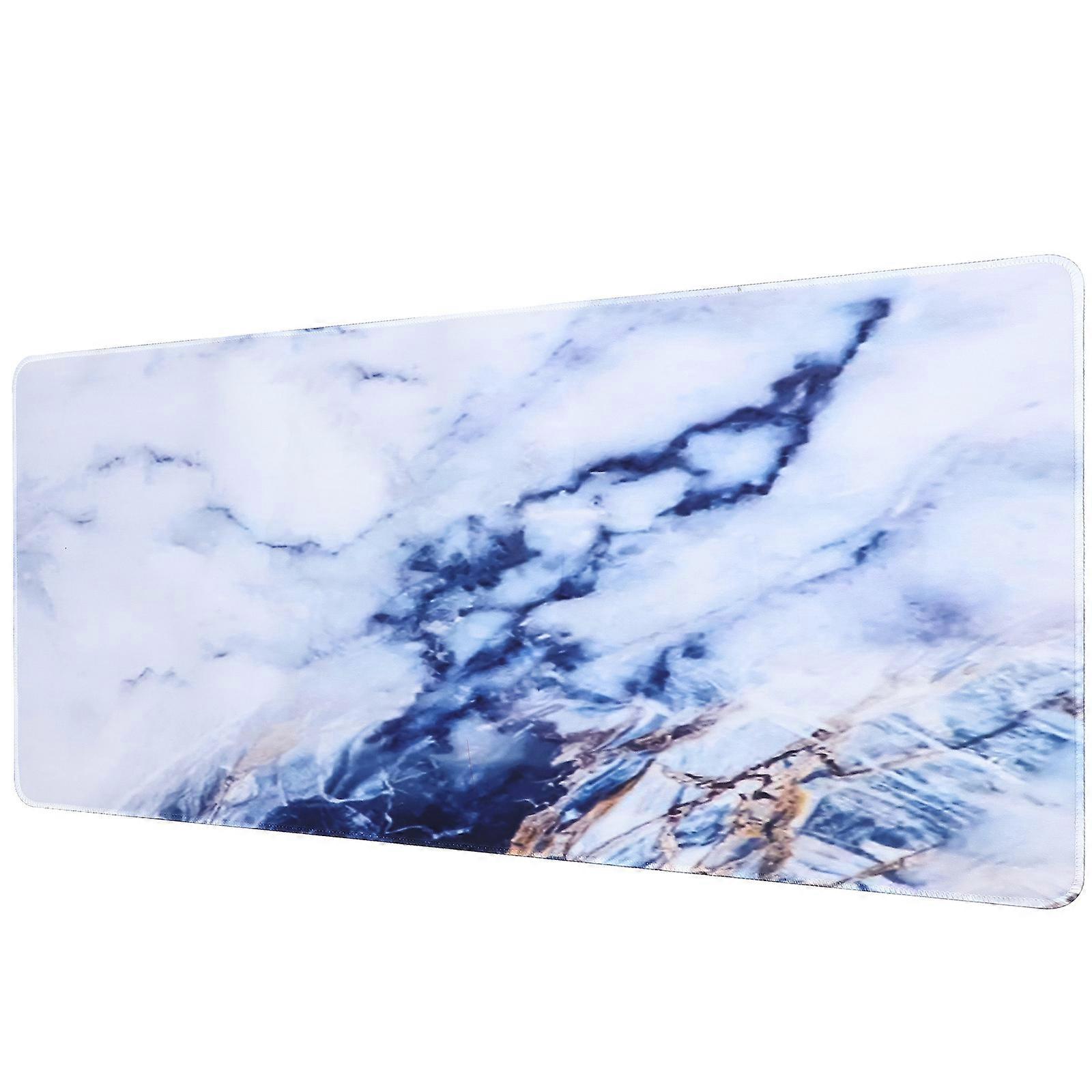 Rectangle Marble Desk Mat Keyboard Mat Nonslip Design PU Leather 80X40CM 1Pcs