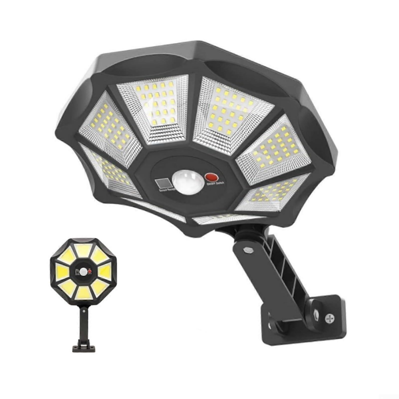 Solar Security Lights 168 LED Super Bright 360° Waterproof Motion Sensor Floodlights with Remote Control for Outdoor Yard Garage Pathway