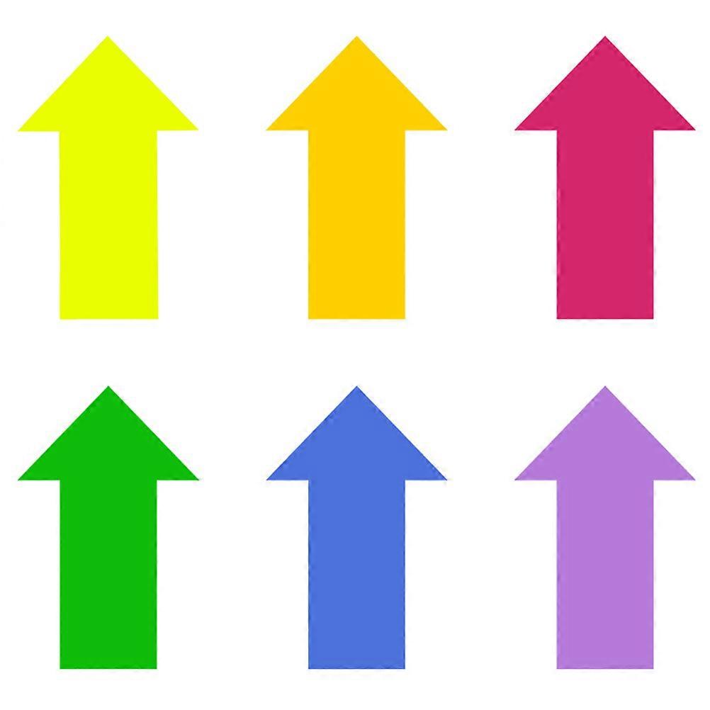 6pcs Colorful Arrow Wall Stickers Removable Floor Decals for Stairs and Floors Easy to Apply Durable Home and Office Directional Decoration