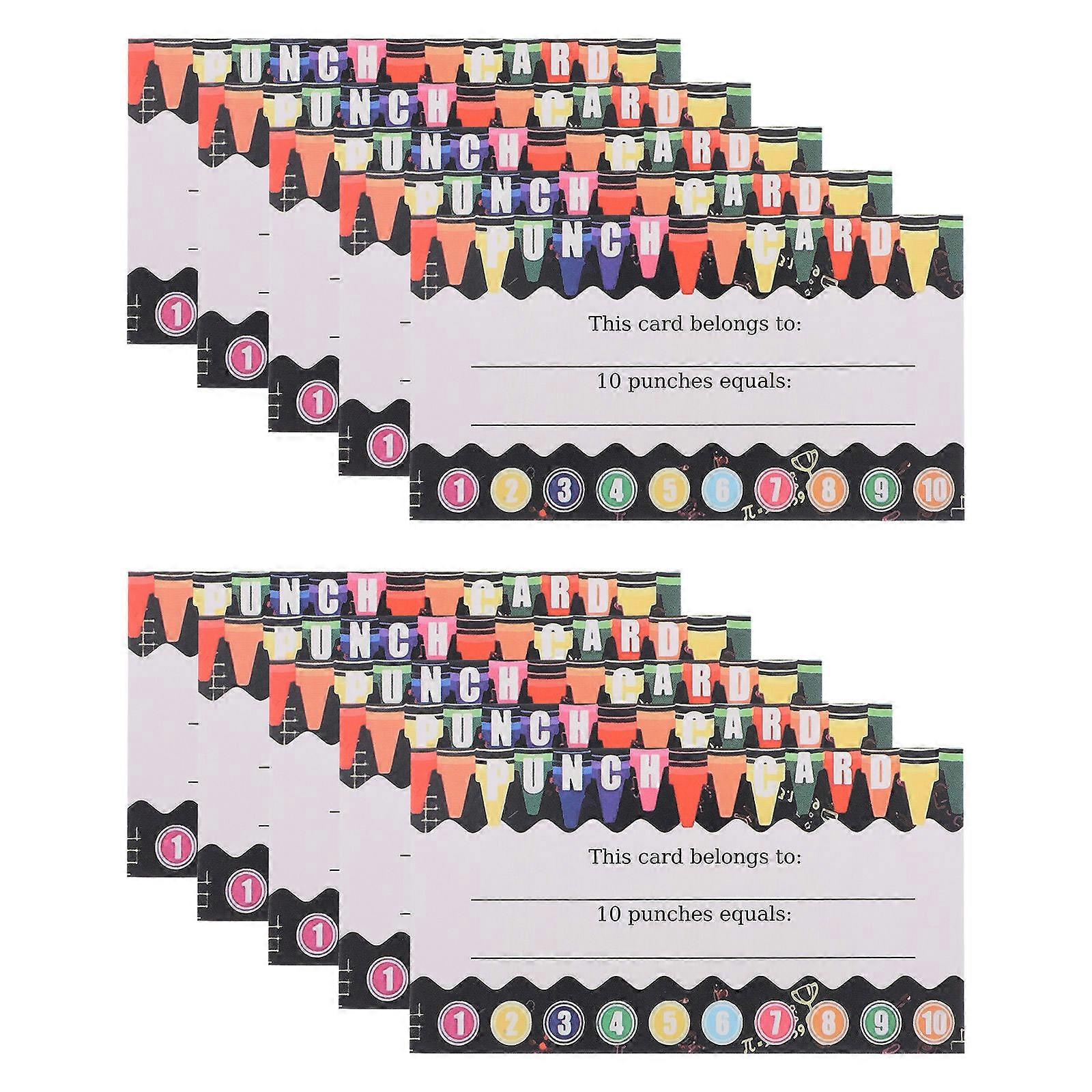 200pcs Classroom Reward Punch Cards for Behavior Management Vibrant Incentive Cards for Student Engagement Ideal for Teachers and Students
