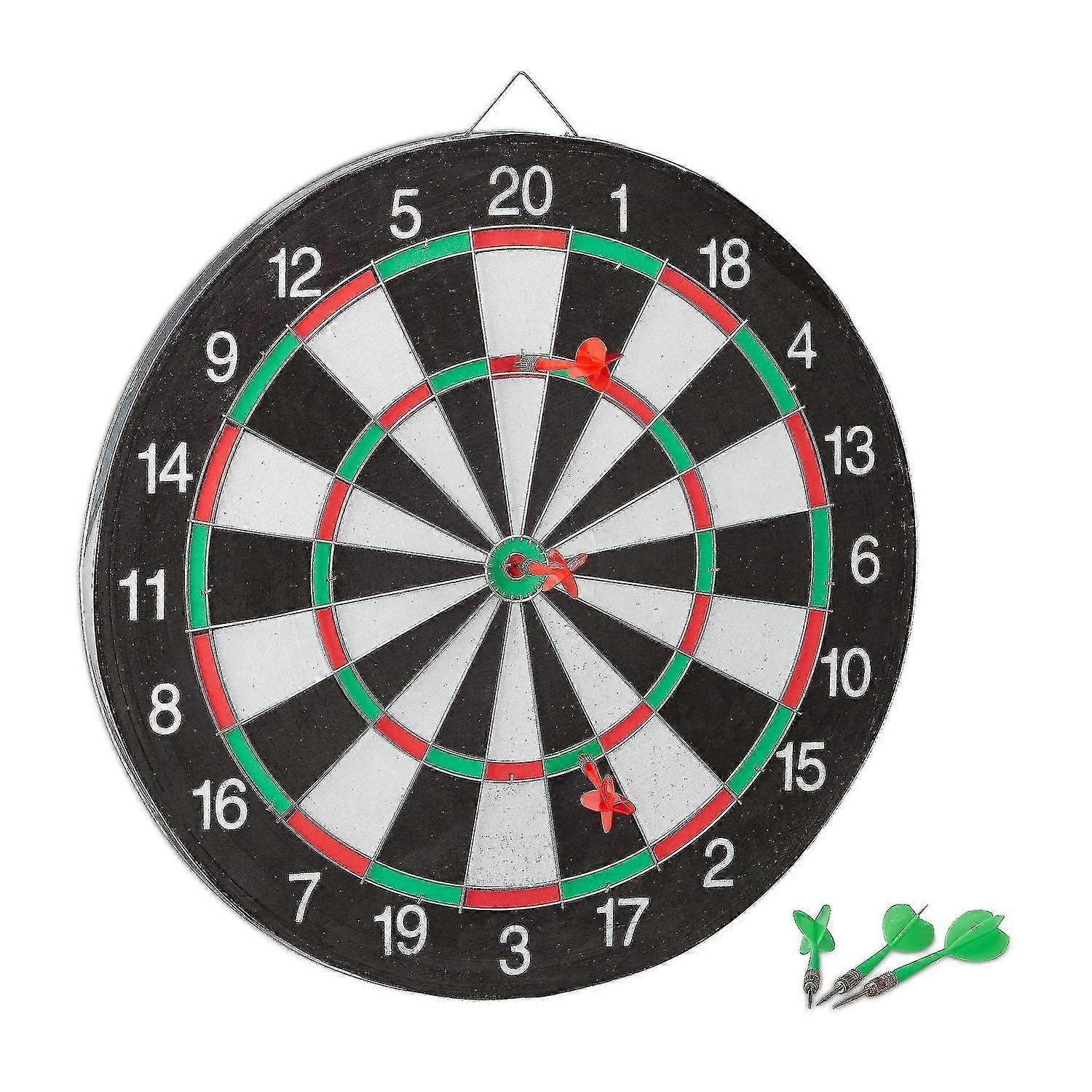 Classic 43cm Double-Sided Dartboard with Metal Tips for Home & Bar Games