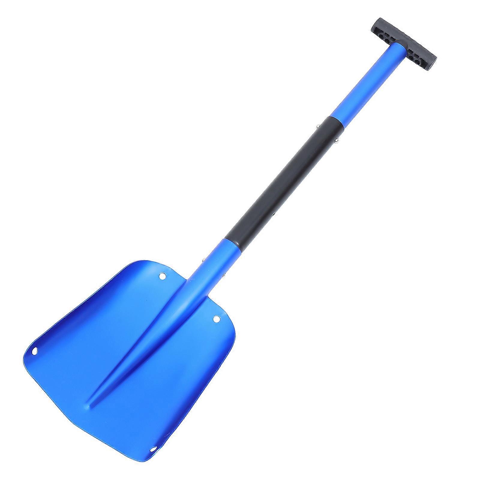 Ice Removal Tool Foldable Snow Winter Snow Removal Mud Removal Blue 83X21CM Ergonomic Handle 1Pc