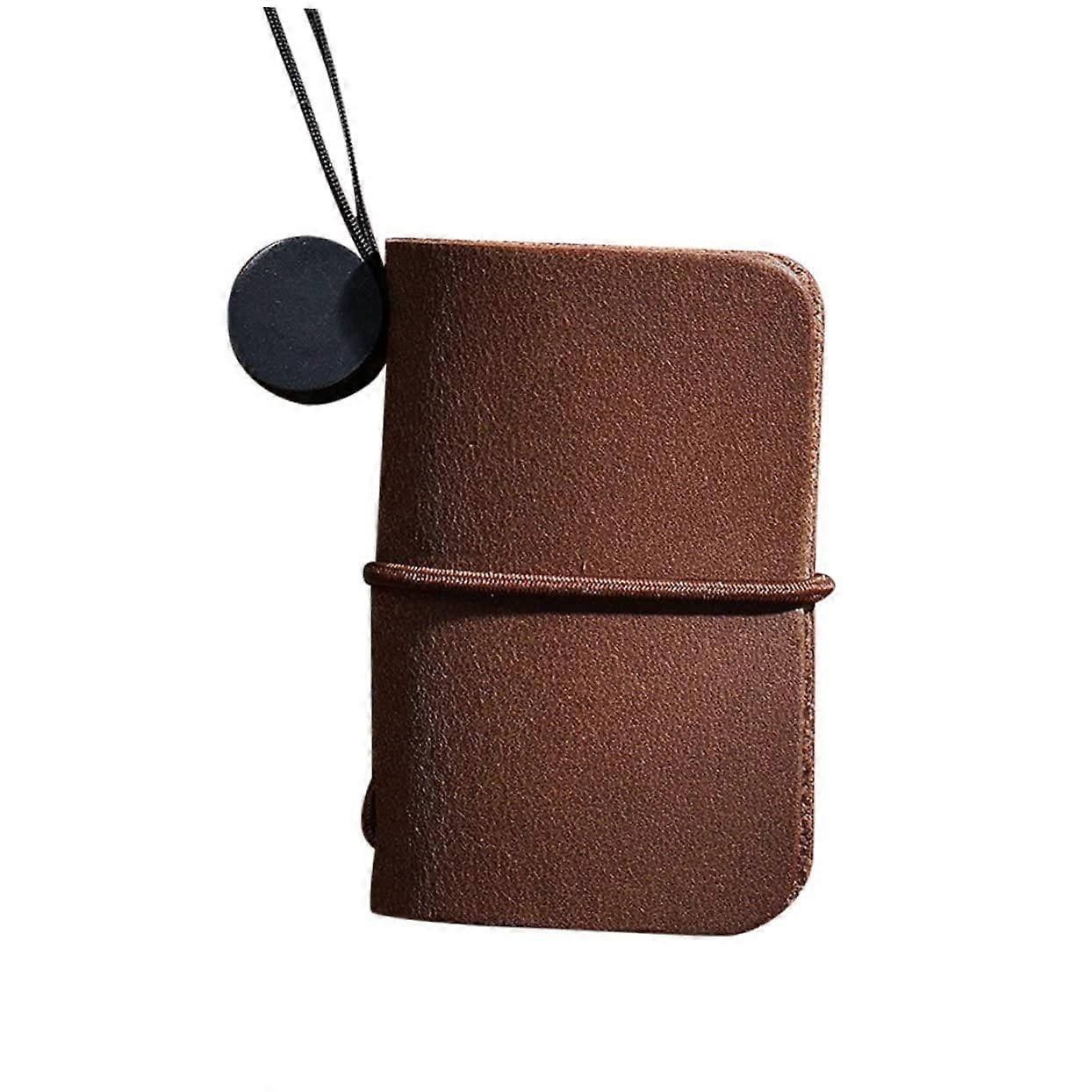 Stationery for Students Pocket Notebook Leather PU Zeno Memo Diary 4.8x4.4 cm Mini Portable Daily Notepad