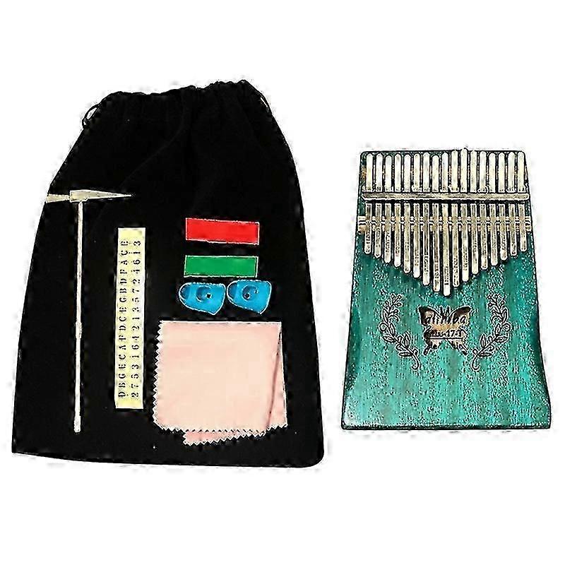 17 Keys Kalimba Pattern Thumb Piano Mahogany Body Musical Instrument 17 Keys Kalimba Children's and js
