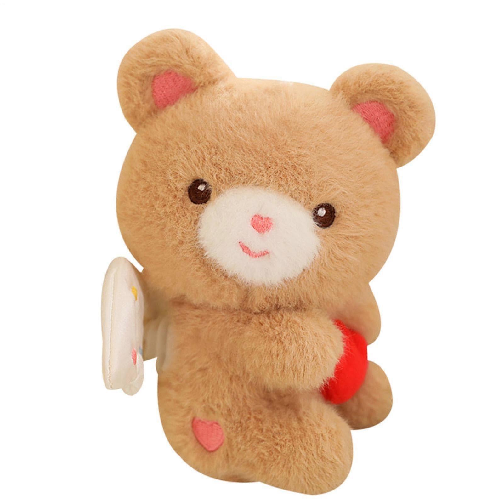 Winged Bear Stuffed Animal Plush, Interactive Ribbit Toy With Shaking Ears, Soft Nursery Decor
